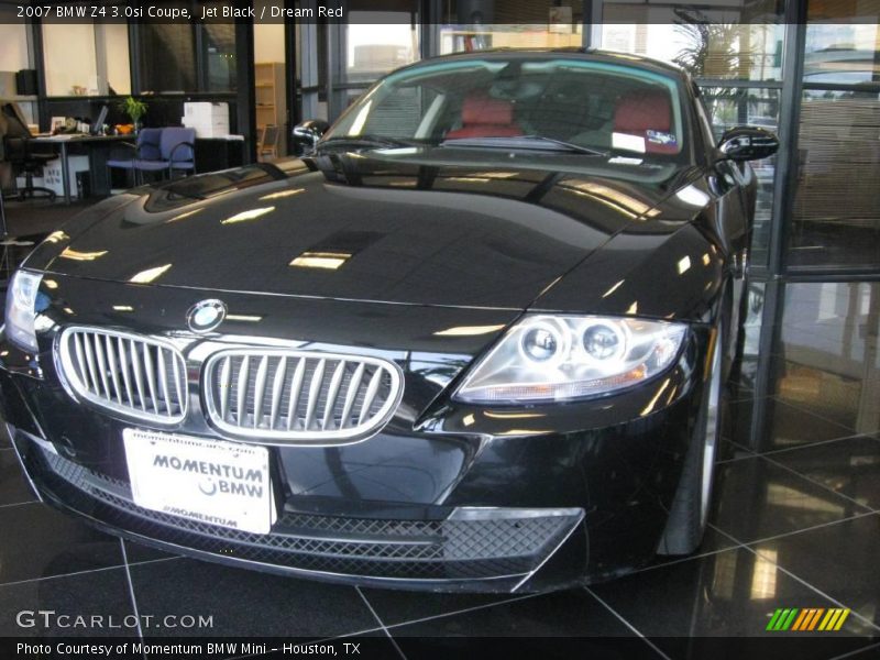 Jet Black / Dream Red 2007 BMW Z4 3.0si Coupe