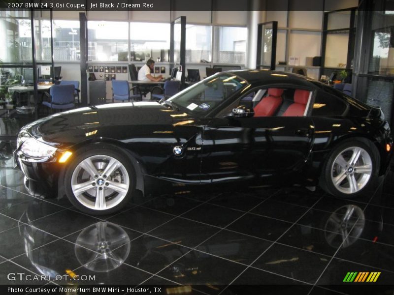Jet Black / Dream Red 2007 BMW Z4 3.0si Coupe