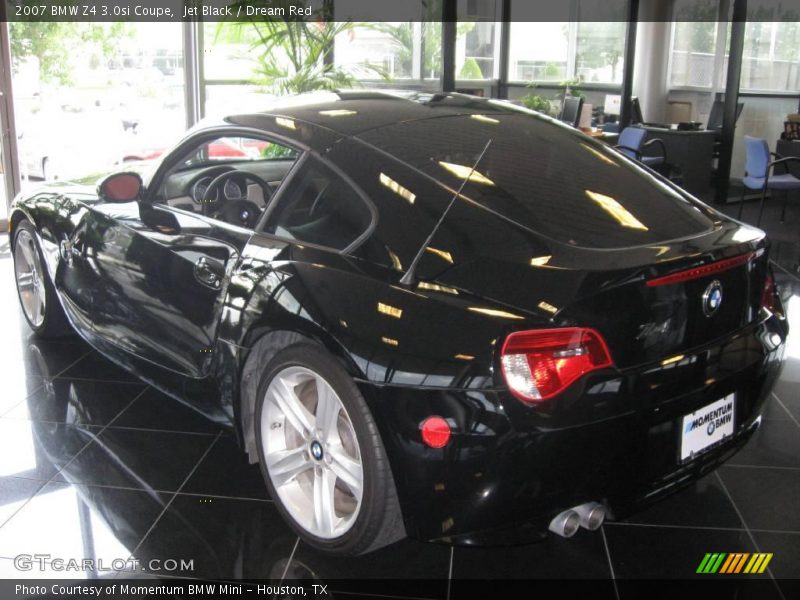 Jet Black / Dream Red 2007 BMW Z4 3.0si Coupe