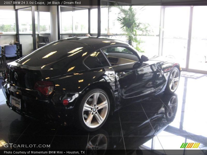 Jet Black / Dream Red 2007 BMW Z4 3.0si Coupe