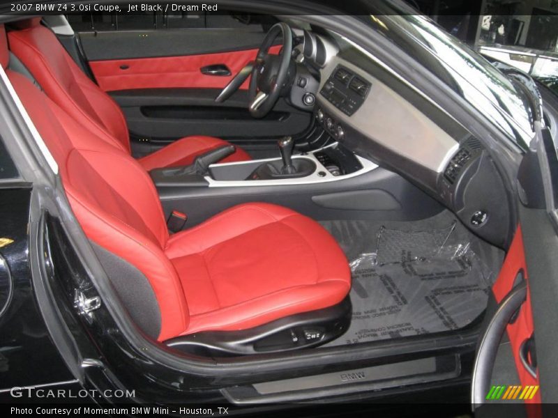 Jet Black / Dream Red 2007 BMW Z4 3.0si Coupe