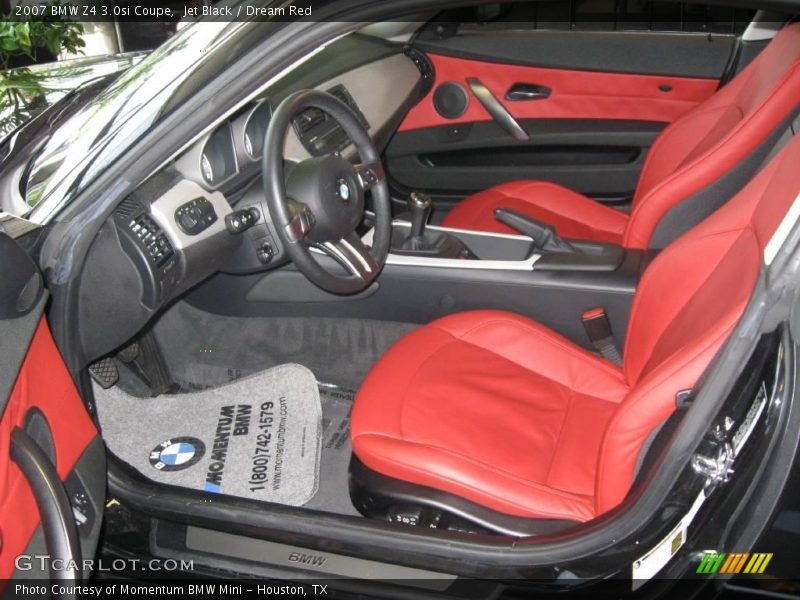 Jet Black / Dream Red 2007 BMW Z4 3.0si Coupe