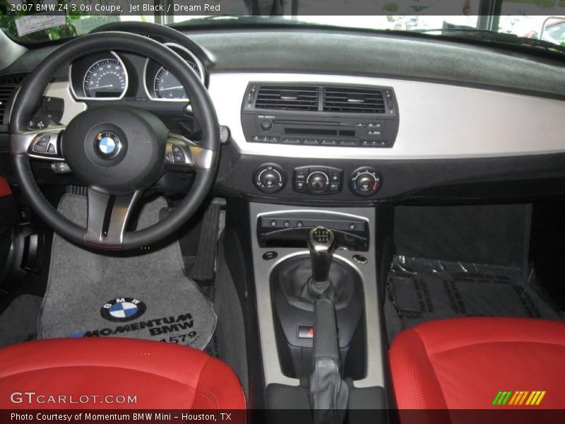 Jet Black / Dream Red 2007 BMW Z4 3.0si Coupe