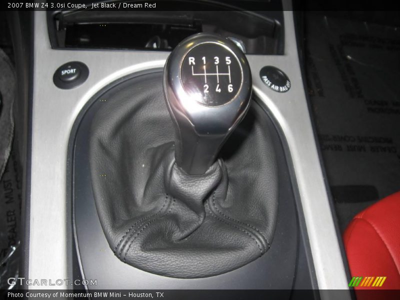 Jet Black / Dream Red 2007 BMW Z4 3.0si Coupe