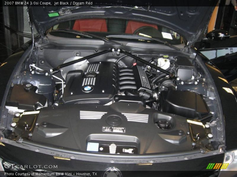 Jet Black / Dream Red 2007 BMW Z4 3.0si Coupe