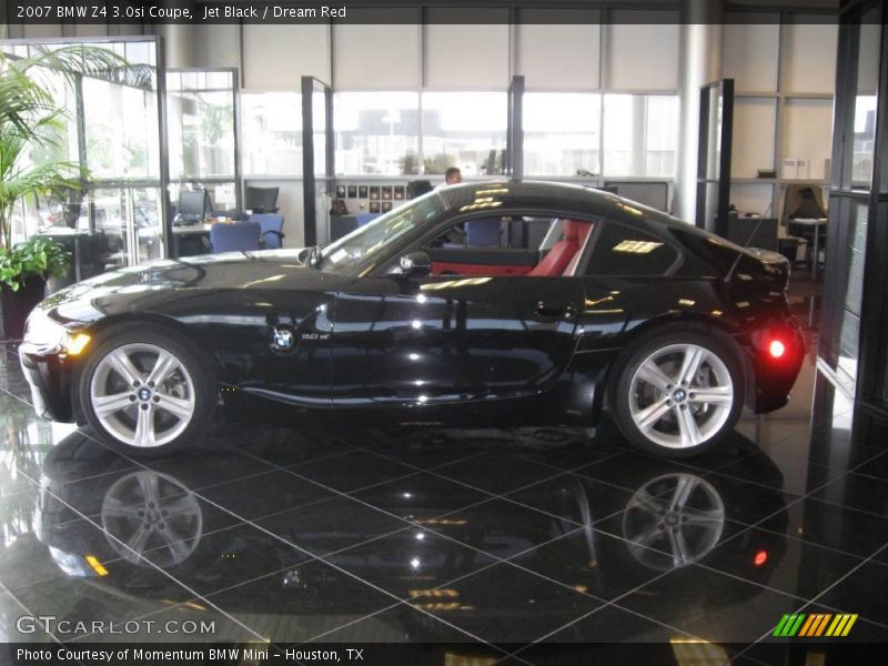 Jet Black / Dream Red 2007 BMW Z4 3.0si Coupe