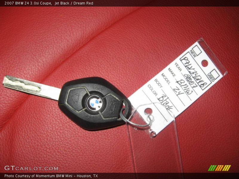 Jet Black / Dream Red 2007 BMW Z4 3.0si Coupe