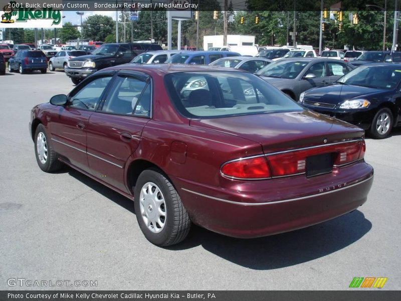 Bordeaux Red Pearl / Medium Gray 2001 Buick Century Custom