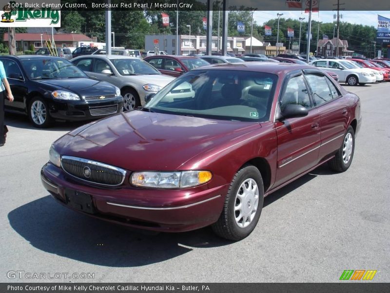 Bordeaux Red Pearl / Medium Gray 2001 Buick Century Custom