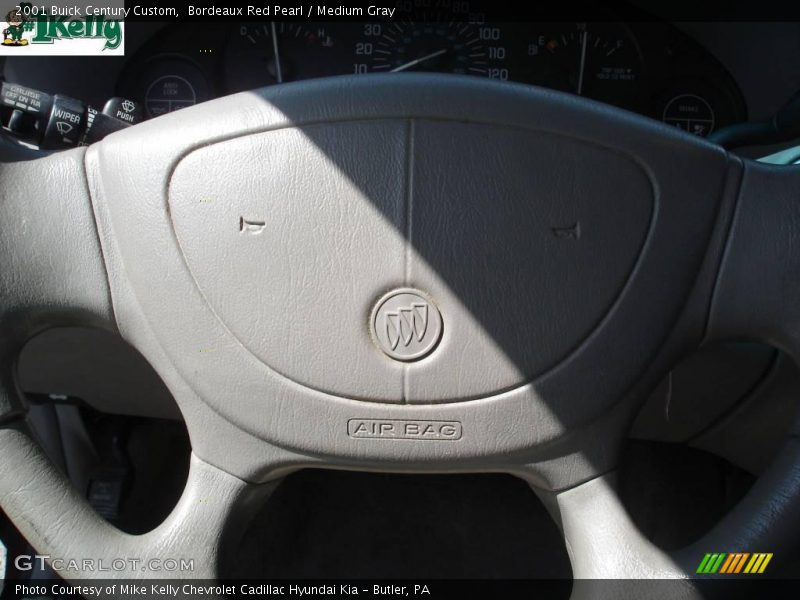 Bordeaux Red Pearl / Medium Gray 2001 Buick Century Custom