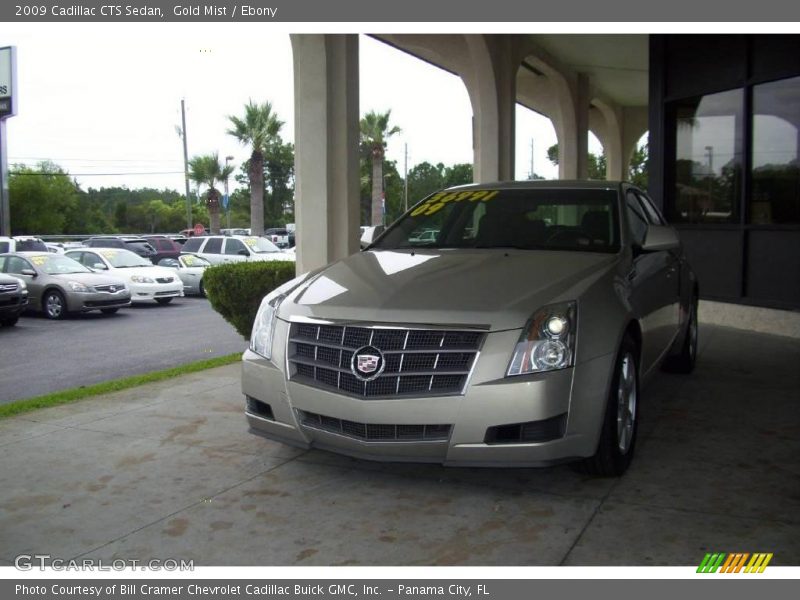 Gold Mist / Ebony 2009 Cadillac CTS Sedan