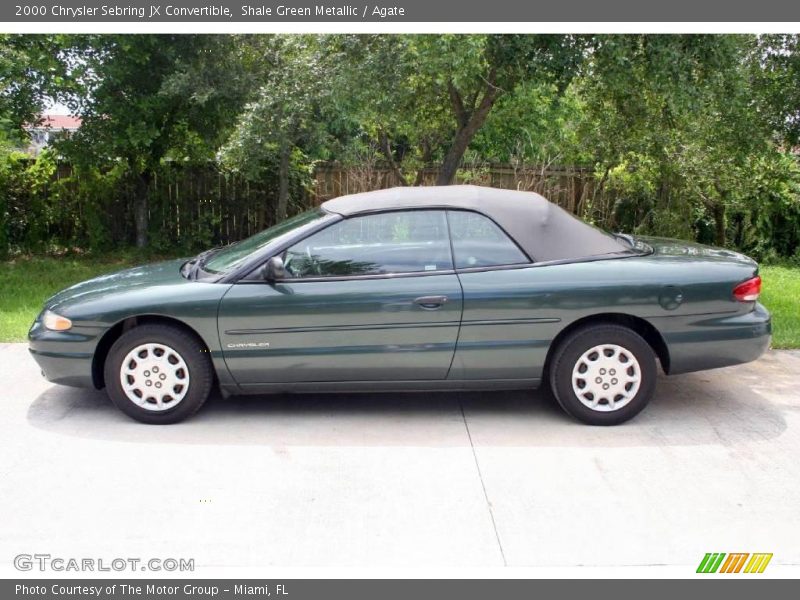 Shale Green Metallic / Agate 2000 Chrysler Sebring JX Convertible