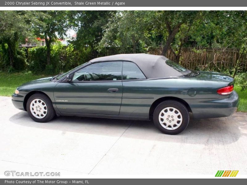 Shale Green Metallic / Agate 2000 Chrysler Sebring JX Convertible