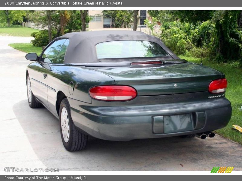 Shale Green Metallic / Agate 2000 Chrysler Sebring JX Convertible