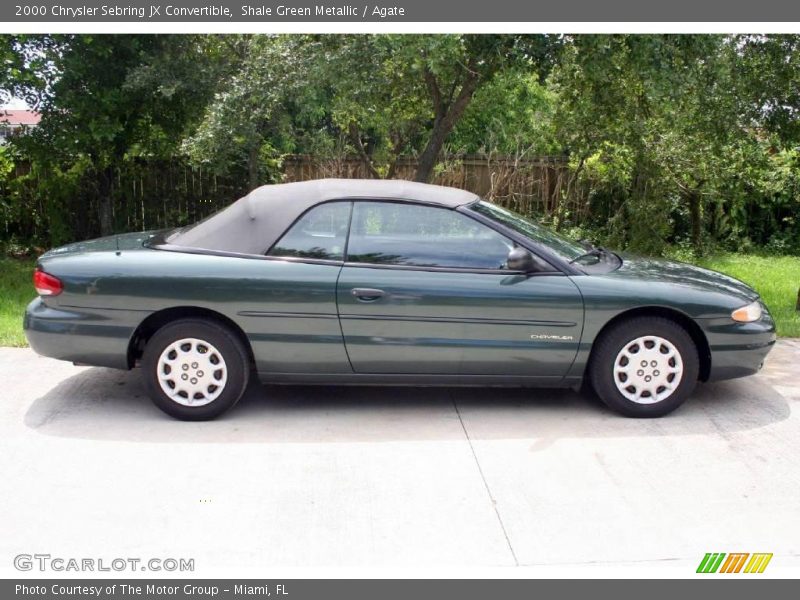 Shale Green Metallic / Agate 2000 Chrysler Sebring JX Convertible