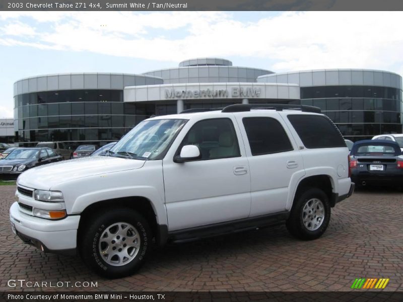Summit White / Tan/Neutral 2003 Chevrolet Tahoe Z71 4x4
