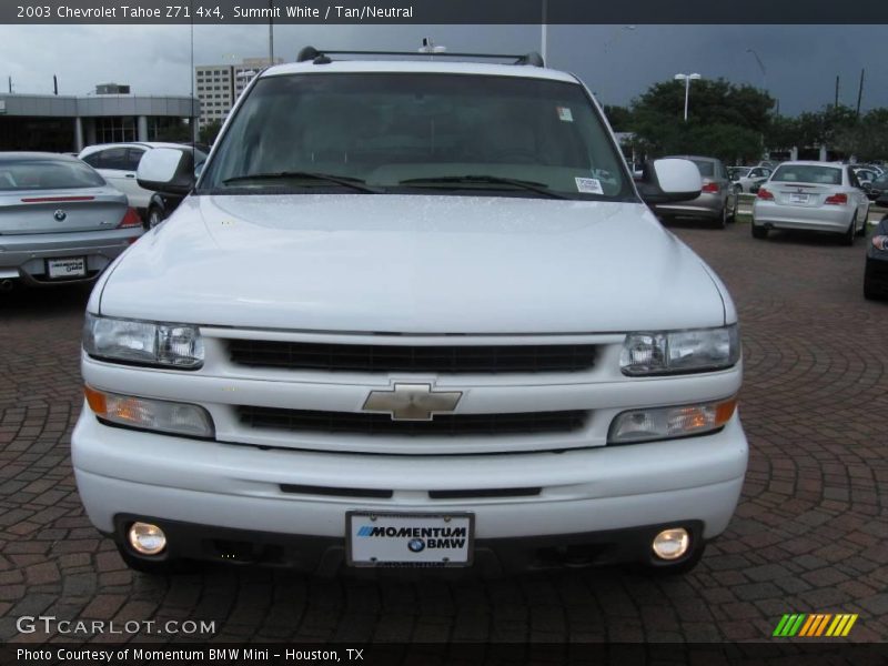 Summit White / Tan/Neutral 2003 Chevrolet Tahoe Z71 4x4