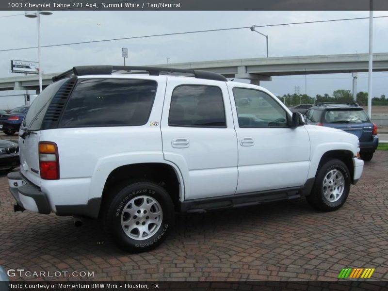 Summit White / Tan/Neutral 2003 Chevrolet Tahoe Z71 4x4