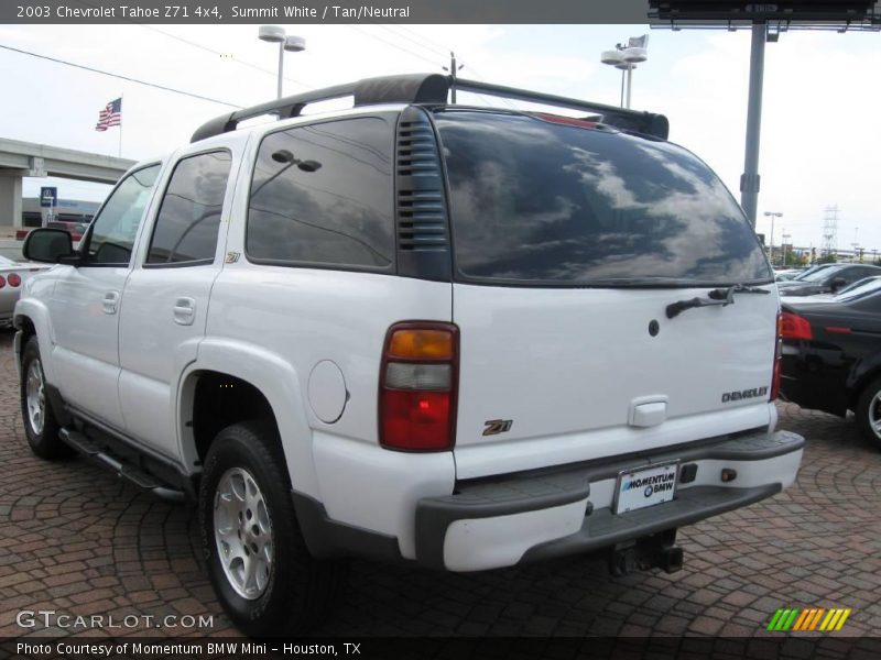 Summit White / Tan/Neutral 2003 Chevrolet Tahoe Z71 4x4