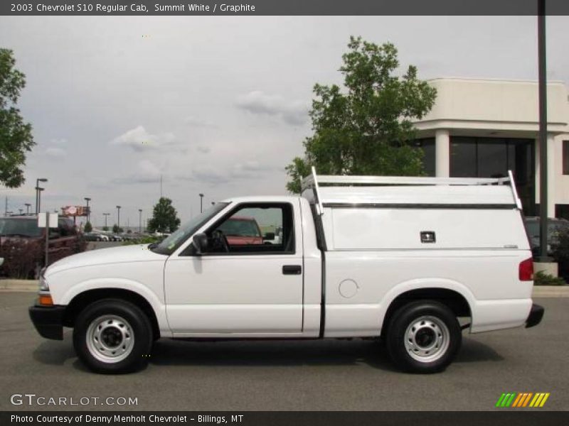 Summit White / Graphite 2003 Chevrolet S10 Regular Cab