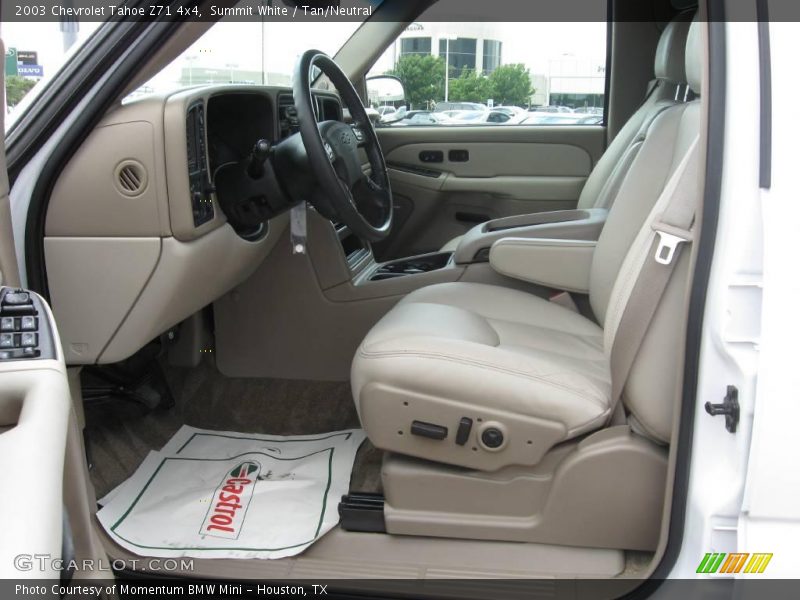 Summit White / Tan/Neutral 2003 Chevrolet Tahoe Z71 4x4
