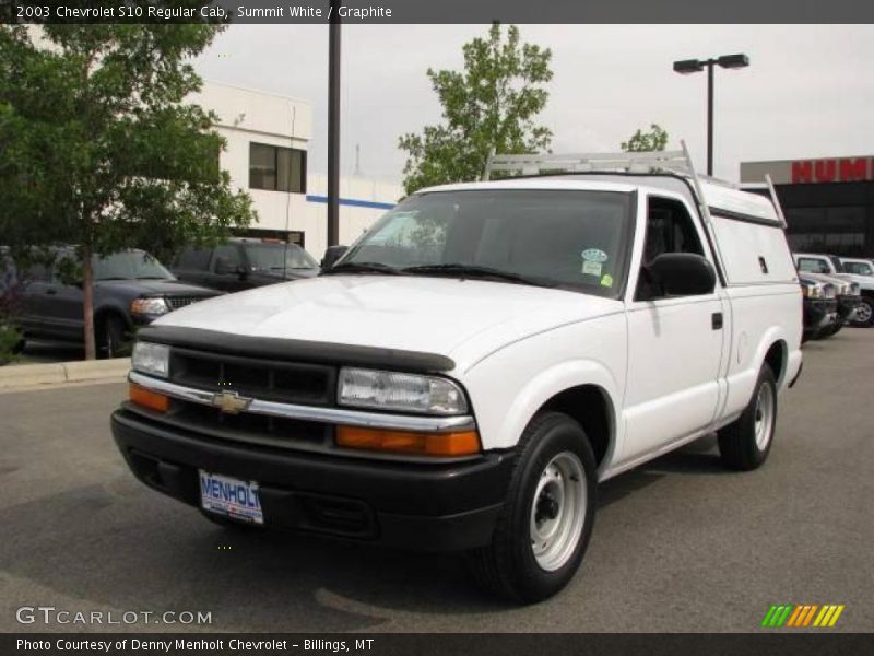 Summit White / Graphite 2003 Chevrolet S10 Regular Cab