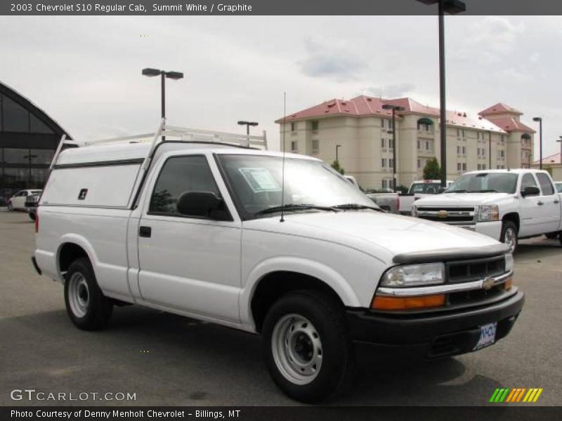 Summit White / Graphite 2003 Chevrolet S10 Regular Cab