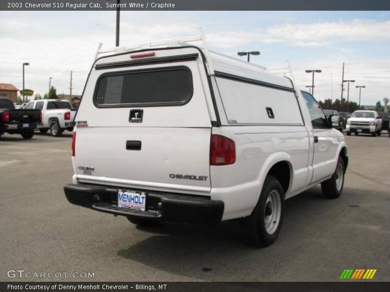 Summit White / Graphite 2003 Chevrolet S10 Regular Cab