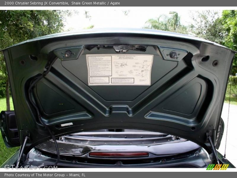 Shale Green Metallic / Agate 2000 Chrysler Sebring JX Convertible