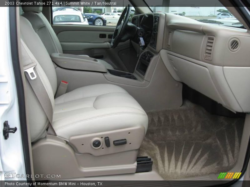 Summit White / Tan/Neutral 2003 Chevrolet Tahoe Z71 4x4
