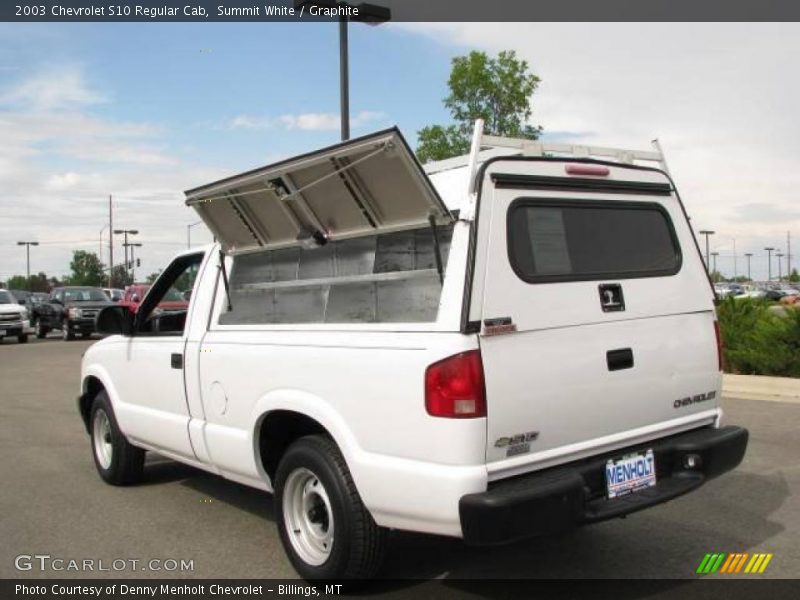 Summit White / Graphite 2003 Chevrolet S10 Regular Cab