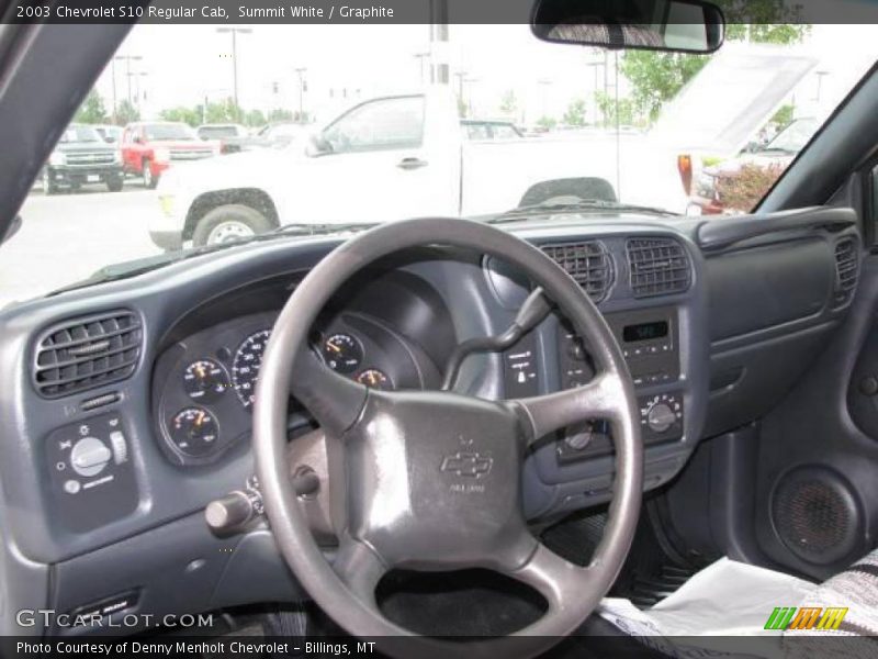 Summit White / Graphite 2003 Chevrolet S10 Regular Cab