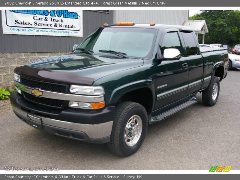 Forest Green Metallic / Medium Gray 2002 Chevrolet Silverado 2500 LS Extended Cab 4x4