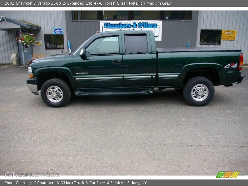 Forest Green Metallic / Medium Gray 2002 Chevrolet Silverado 2500 LS Extended Cab 4x4