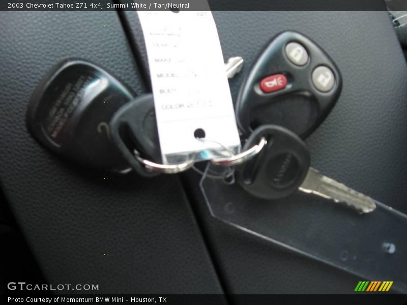 Summit White / Tan/Neutral 2003 Chevrolet Tahoe Z71 4x4