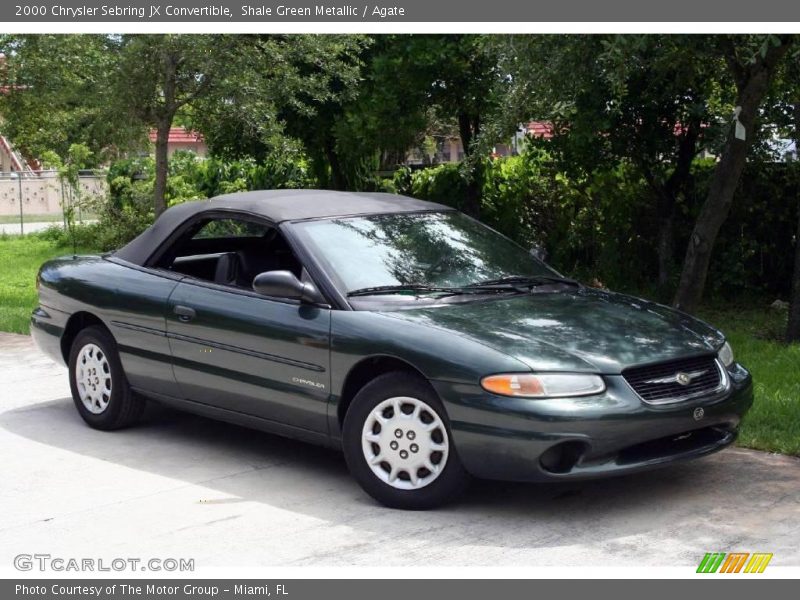 Shale Green Metallic / Agate 2000 Chrysler Sebring JX Convertible