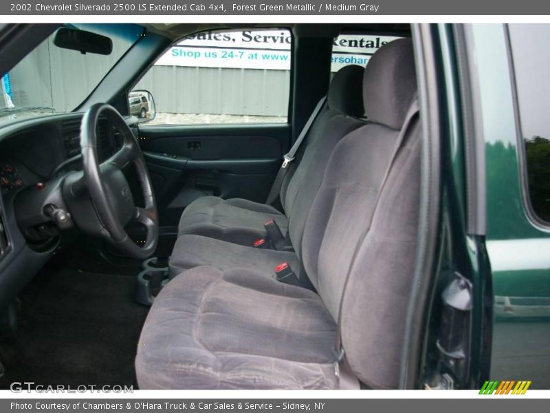 Forest Green Metallic / Medium Gray 2002 Chevrolet Silverado 2500 LS Extended Cab 4x4