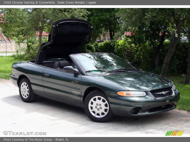 Shale Green Metallic / Agate 2000 Chrysler Sebring JX Convertible