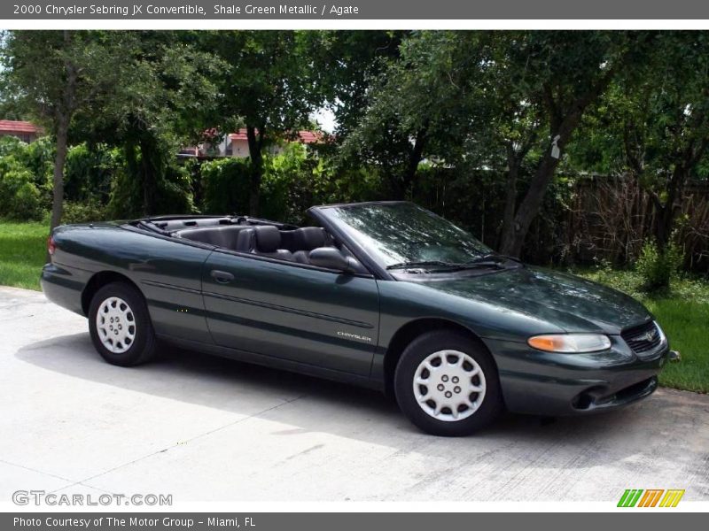 Shale Green Metallic / Agate 2000 Chrysler Sebring JX Convertible