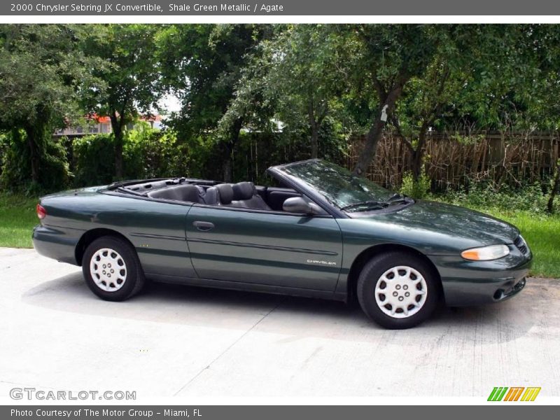 Shale Green Metallic / Agate 2000 Chrysler Sebring JX Convertible