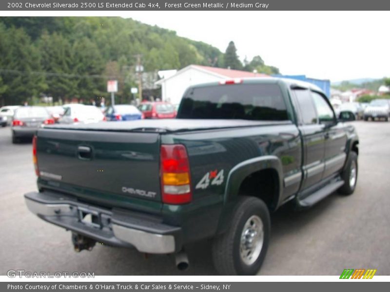 Forest Green Metallic / Medium Gray 2002 Chevrolet Silverado 2500 LS Extended Cab 4x4