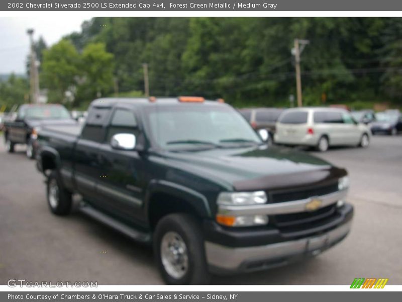 Forest Green Metallic / Medium Gray 2002 Chevrolet Silverado 2500 LS Extended Cab 4x4