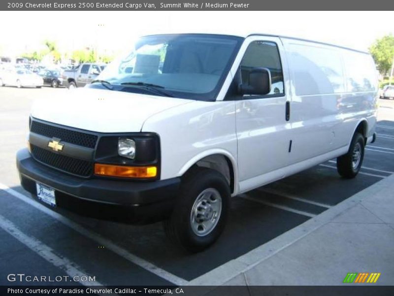Summit White / Medium Pewter 2009 Chevrolet Express 2500 Extended Cargo Van
