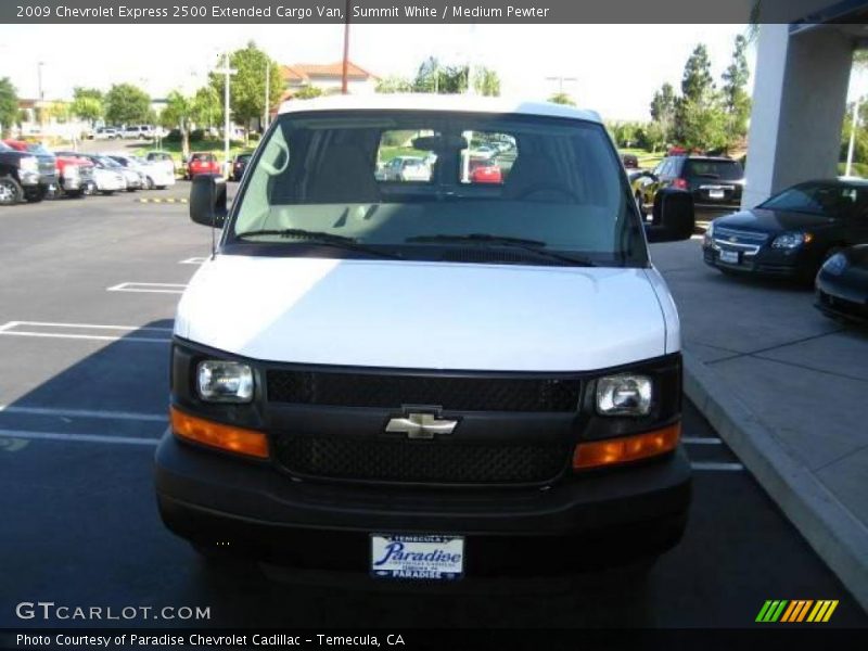 Summit White / Medium Pewter 2009 Chevrolet Express 2500 Extended Cargo Van