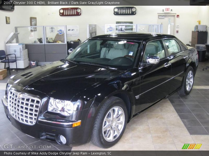 Brilliant Black / Dark Slate Gray/Light Graystone 2007 Chrysler 300 C HEMI