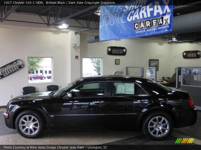 Brilliant Black / Dark Slate Gray/Light Graystone 2007 Chrysler 300 C HEMI