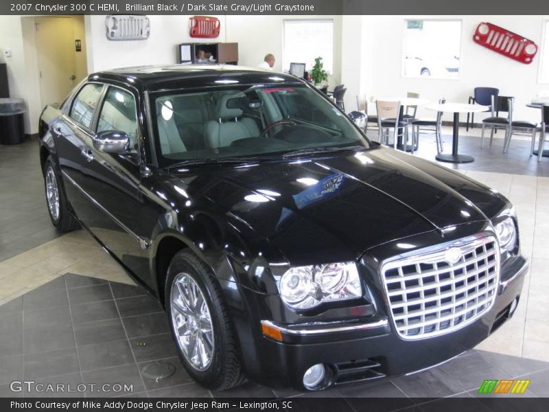 Brilliant Black / Dark Slate Gray/Light Graystone 2007 Chrysler 300 C HEMI
