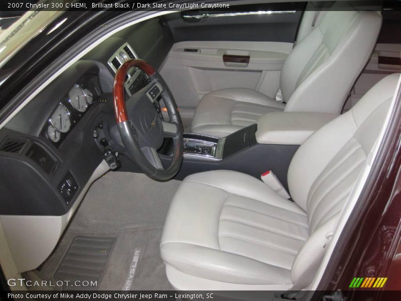 Brilliant Black / Dark Slate Gray/Light Graystone 2007 Chrysler 300 C HEMI