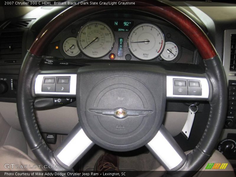 Brilliant Black / Dark Slate Gray/Light Graystone 2007 Chrysler 300 C HEMI