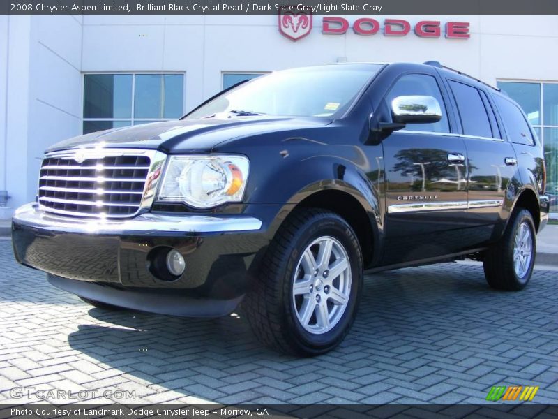 Brilliant Black Crystal Pearl / Dark Slate Gray/Light Slate Gray 2008 Chrysler Aspen Limited